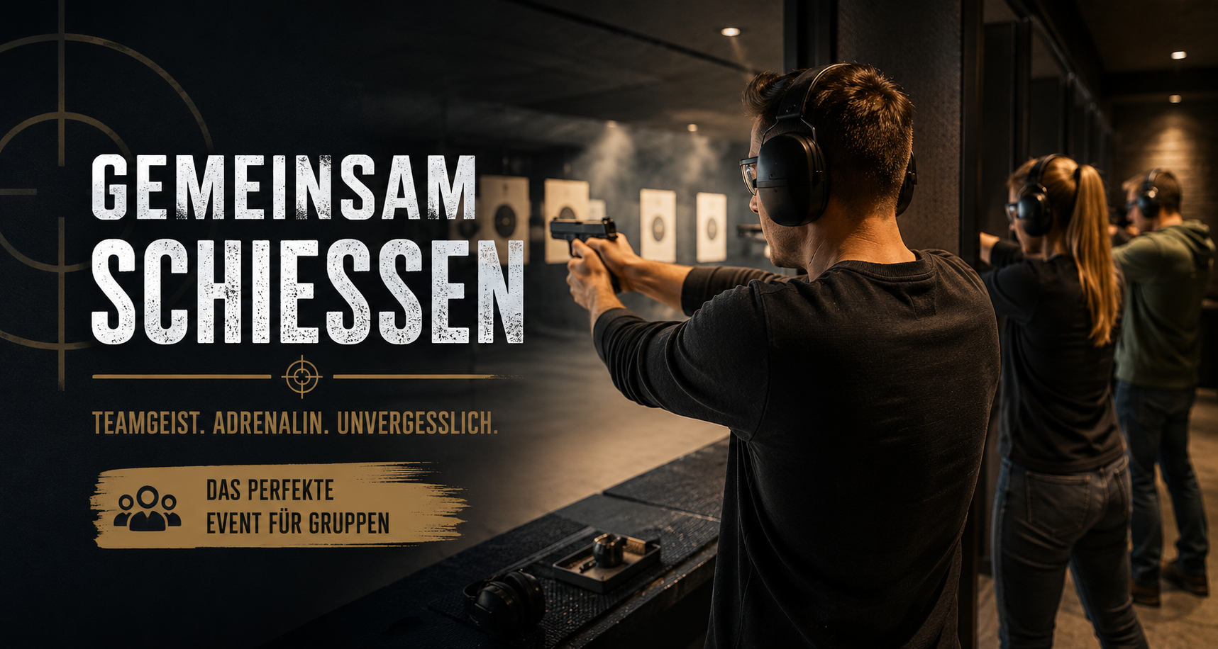 Gruppen Event und gemeinsames Schießen bei Shootfactory