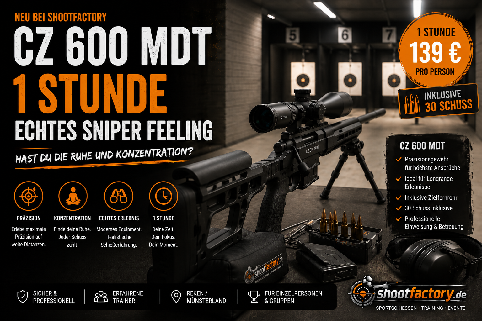 CZ 600 MDT Sniper Kurs bei Shootfactory